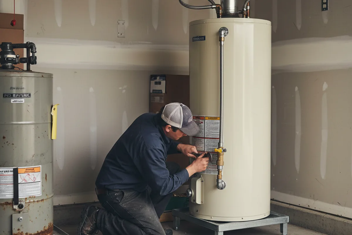 Water heater and shutoff valve replacement in Fairmont