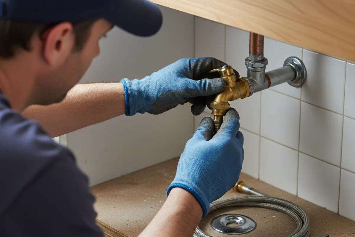 Shutoff valve and fitting work during Faucet and Fixture Repair in Fairmont